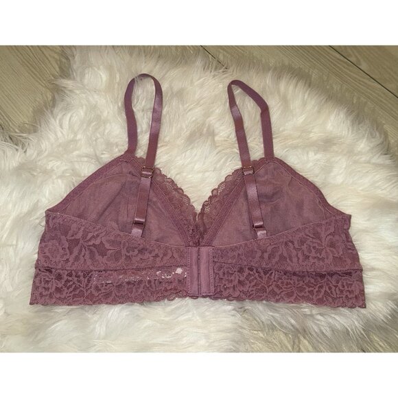 State of Day Womens Lace Bralette Bra Wire Free S Small Mauve Orchid New Nwt - Picture 4 of 6